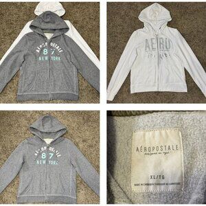 AEROPOSTALE Sweater Hoodie Jacket Y2k 90’s Track Collegiate Lot Of 2 Sz XL READ